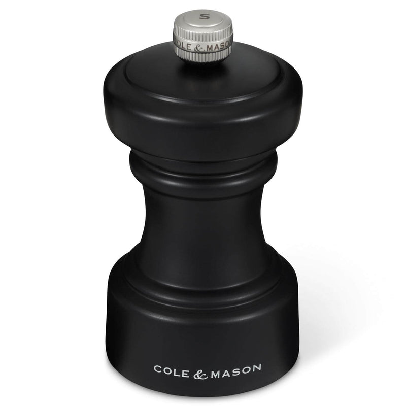 Cole & Mason Hoxton 10.4cm Beech Wood Salt Mill - Black