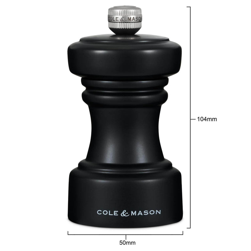 Cole & Mason Hoxton 10.4cm Beech Wood Pepper Mill - Black