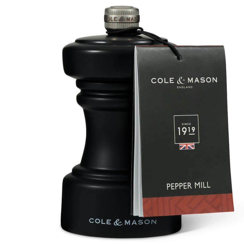 Cole & Mason Hoxton 10.4cm Beech Wood Pepper Mill - Black