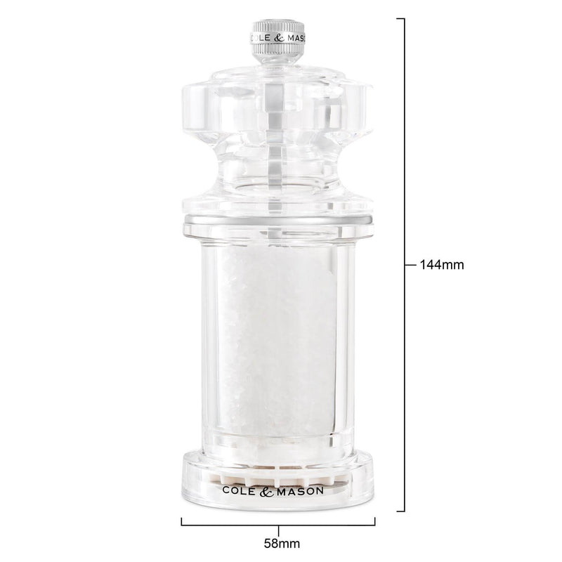 Cole & Mason 605 14.4cm Acrylic Salt Mill