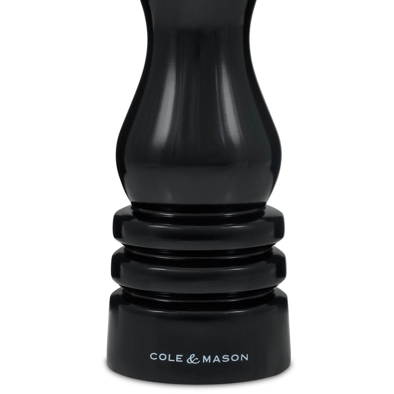 Cole & Mason London 18cm Beech Wood Salt Mill - Gloss Black