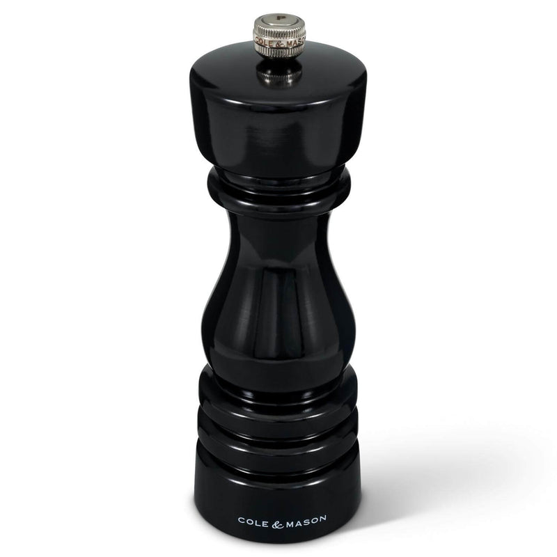 Cole & Mason London 18cm Beech Wood Pepper Mill - Gloss Black