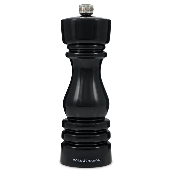 Cole & Mason London 18cm Beech Wood Pepper Mill - Gloss Black