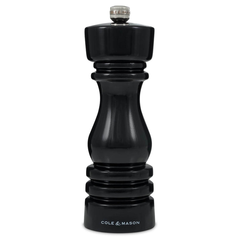 Cole & Mason London 18cm Beech Wood Pepper Mill - Gloss Black