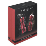 Cole & Mason London 18cm Salt & Pepper Mill Set - Red Gloss