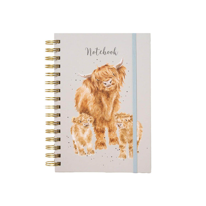 Wrendale Designs by Hannah Dale A5 Spiral Notebook - Highland Coo - Cow