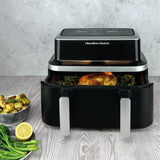 Hamilton Beach VisionCook HB700VCGS 9 Litre Double Drawer Digital Air Fryer - Black