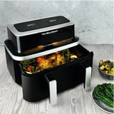 Hamilton Beach VisionCook HB700VCGS 9 Litre Double Drawer Digital Air Fryer - Black