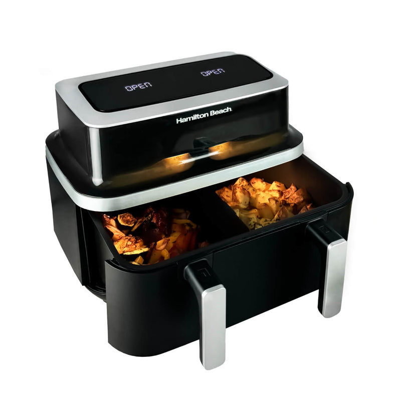 Hamilton Beach VisionCook HB700VCGS 9 Litre Double Drawer Digital Air Fryer - Black