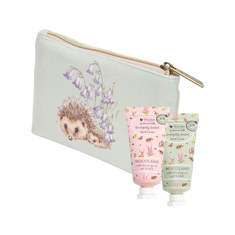 Wrendale Designs By Hannah Dale Mini Hand Creams With Gift Pouch - Woodlanders - Owl & Hedgehog