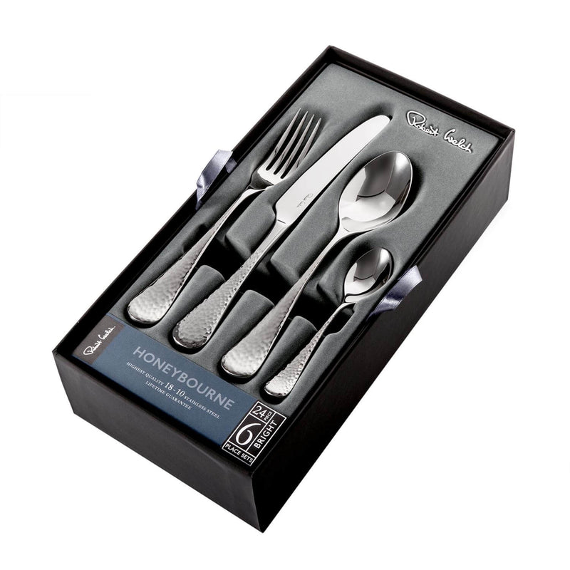 Robert Welch Honeybourne Bright Stainless Steel Cutlery Set - 24 Piece