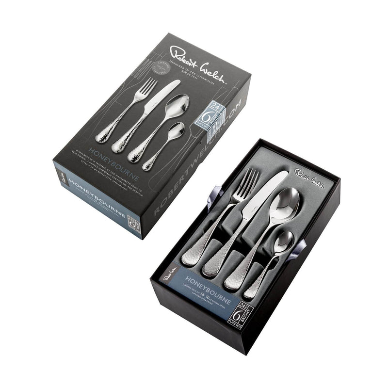 Robert Welch Honeybourne Bright Stainless Steel Cutlery Set - 24 Piece