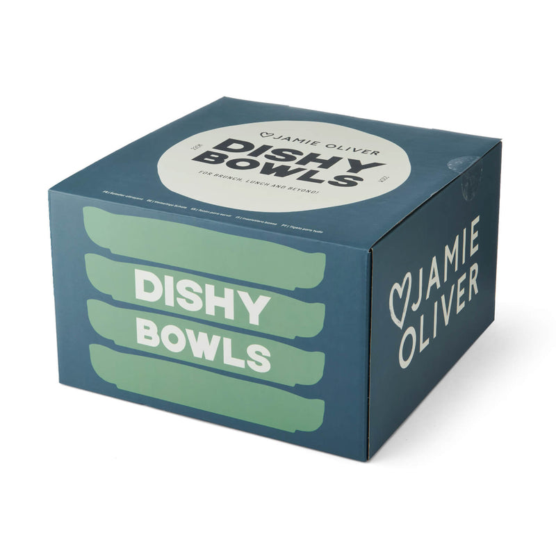 Jamie Oliver Big Love Stoneware Set Of 4 22cm Dishy Bowls - Green