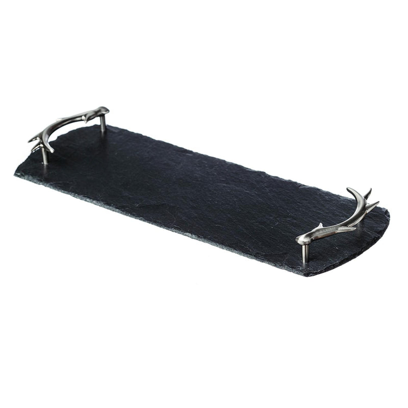 Selbrae House Small Slate Serving Tray with Antler Handles