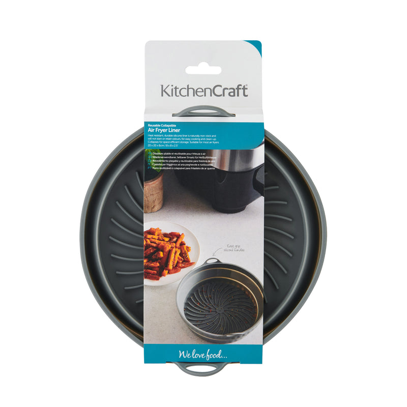 KitchenCraft Collapsible Silicone Air Fryer Liner - Round