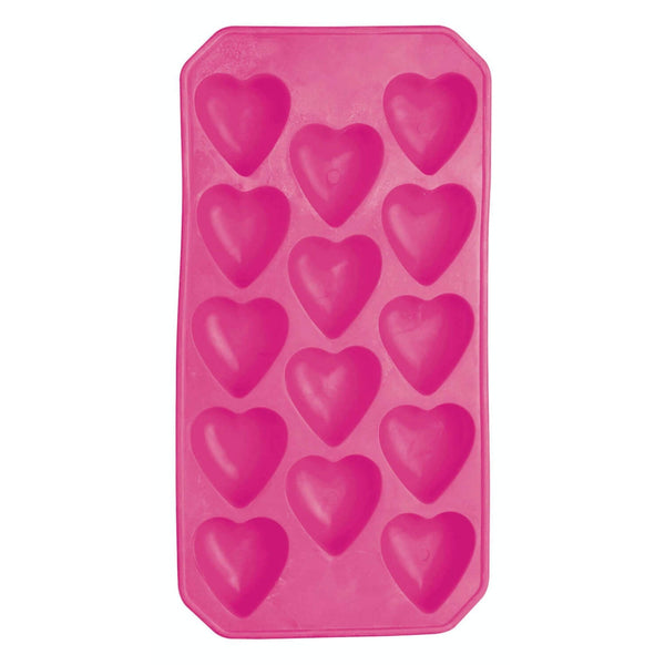 Barcraft Silicone Heart Ice Cube Tray - Pink