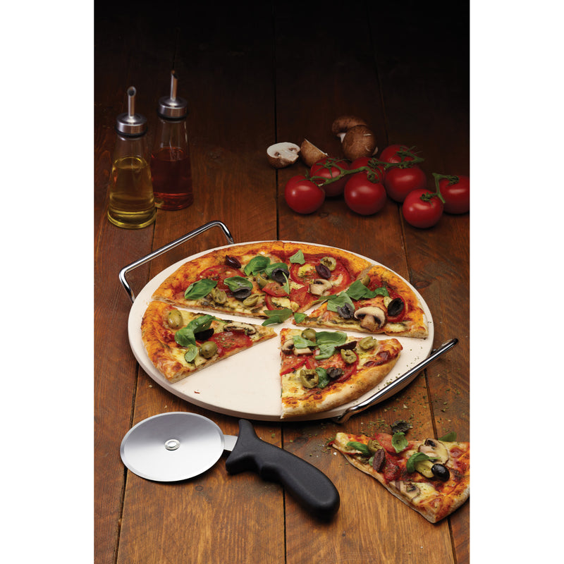 KitchenCraft World Of Flavours Pizza Stone & Cutter Set