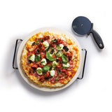 KitchenCraft World Of Flavours Pizza Stone & Cutter Set