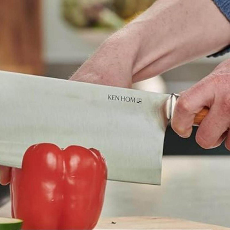 Ken Hom 18cm Stainless Steel Cleaver with Wooden Handle