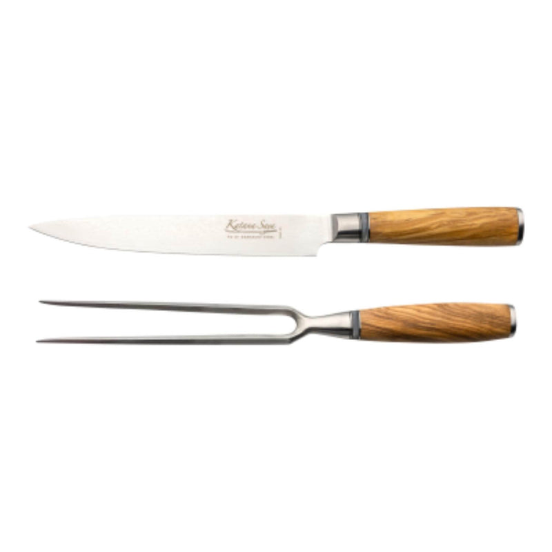 Katana Saya Olivewood 2-Piece Carving Set