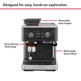 KitchenAid 5KES6551BBK Semi Automatic Espresso Machine with Burr Grinder - Cast Iron Black