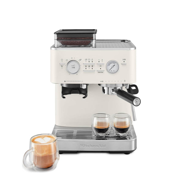 KitchenAid 5KES6551BPL Semi Automatic Espresso Machine with Burr Grinder - Porcelain