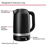 KitchenAid Variable Temperature 5KEK1701BBM 1.7 Litre Kettle - Matt Black