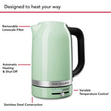 KitchenAid Variable Temperature 5KEK1701BPT 1.7 Litre Kettle - Pistachio