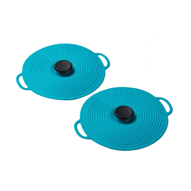 Zeal 10cm Self Sealing Pack of 2 Silicone Lids - Aqua