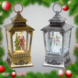 Premier Christmas 24cm Glitter Water Spinner - Antique Trapezoid Lantern - Assorted