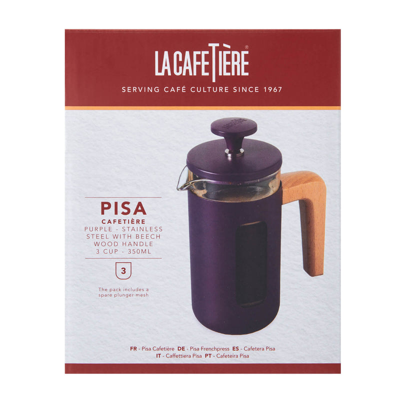 La Cafetière Pisa 3-Cup Cafetière - Purple