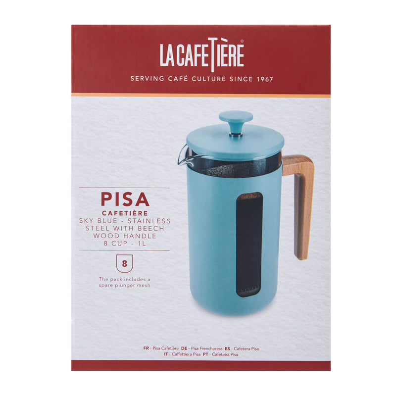 La Cafetière Pisa 8-Cup Cafetière - Sky Blue