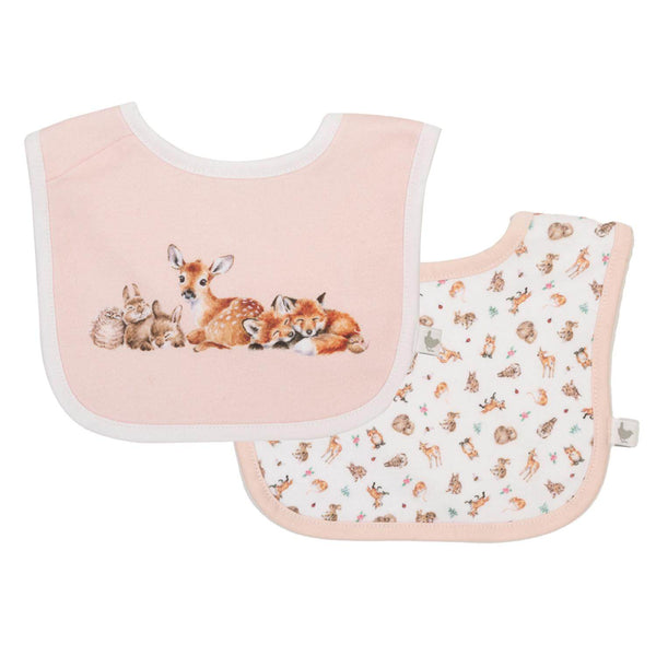 Wrendale Designs by Hannah Dale Little Wren 100% Cotton Bib Gift Set - Little Forest