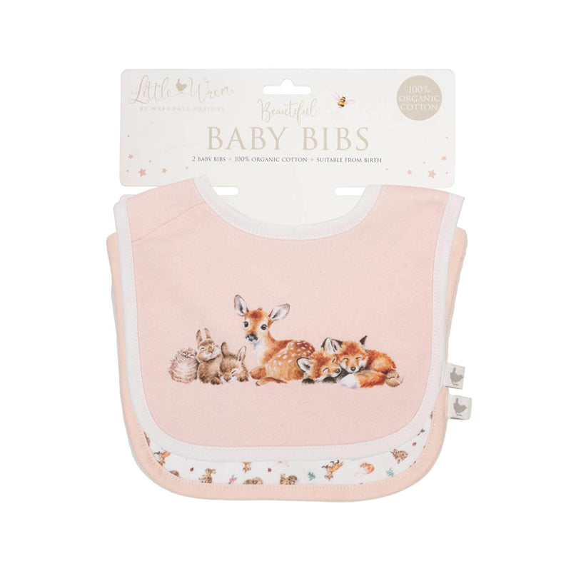 Wrendale Designs by Hannah Dale Little Wren 100% Cotton Bib Gift Set - Little Forest