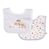 Wrendale Designs by Hannah Dale Little Wren 100% Cotton Bib Gift Set - Little Paws