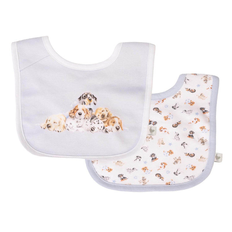 Wrendale Designs by Hannah Dale Little Wren 100% Cotton Bib Gift Set - Little Paws