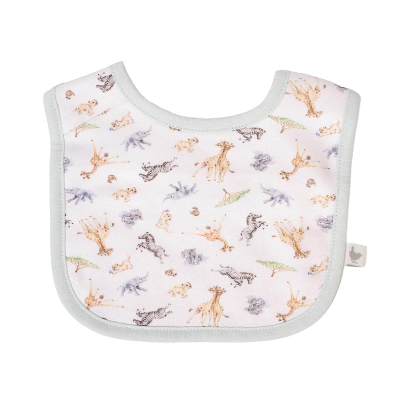 Wrendale Designs by Hannah Dale Little Wren 100% Cotton Bib Gift Set - Little Savannah