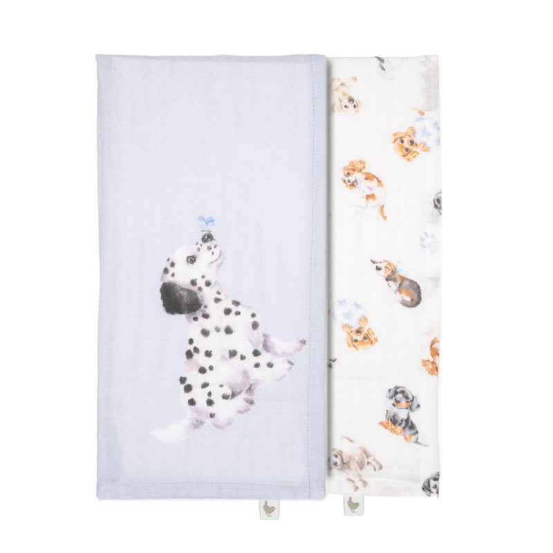 Wrendale Designs by Hannah Dale Little Wren 100% Cotton Muslin Gift Set - Little Paws