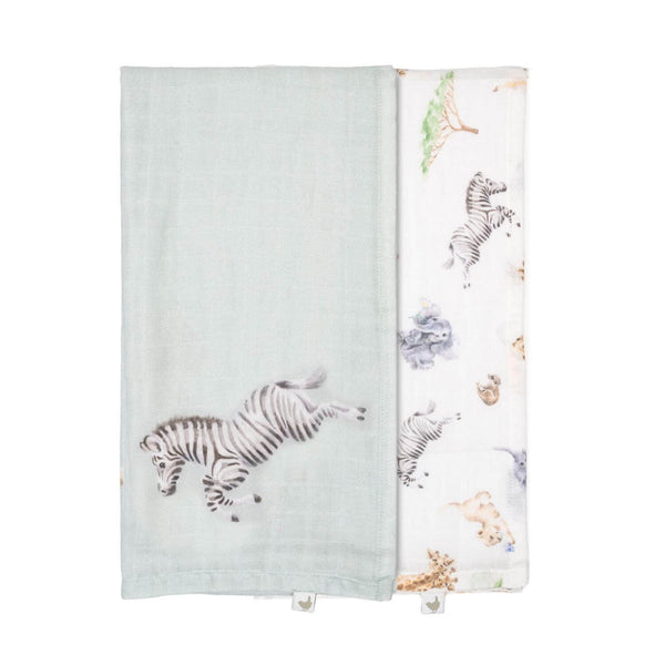 Wrendale Designs by Hannah Dale Little Wren 100% Cotton Muslin Gift Set - Little Savannah