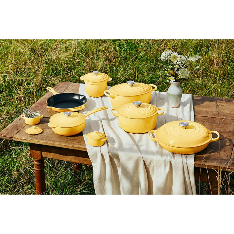 Le Creuset Signature Cast Iron 3 Piece Round Casserole Dish Set - Camomille