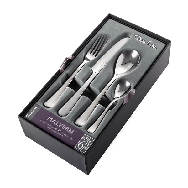 Robert Welch Malvern Bright Stainless Steel Cutlery Set - 24 Piece