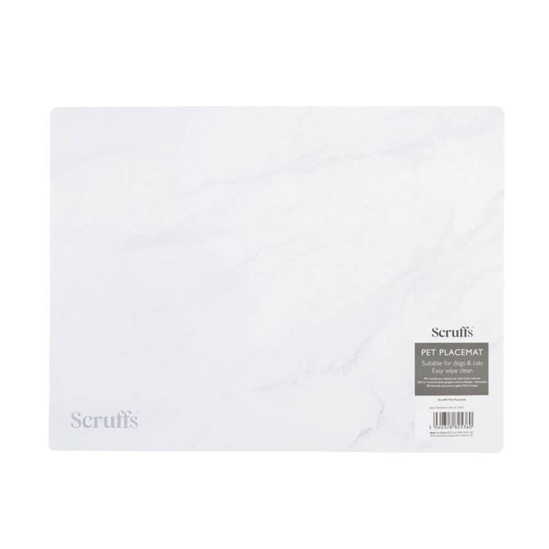 Scruffs® 40cm x 30cm Pet Placemat - White Marble