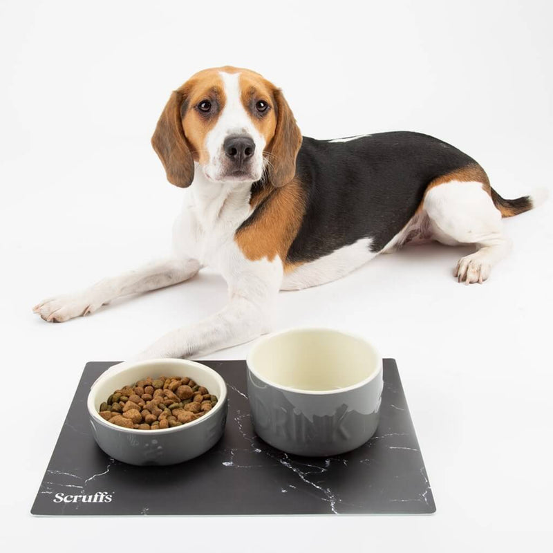 Scruffs® 40cm x 30cm Pet Placemat - Black Marble