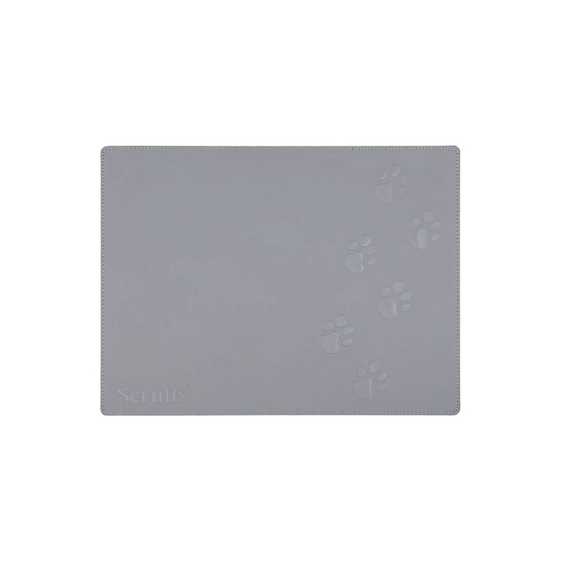 Scruffs® 40cm x 30cm Faux Leather Pet Placemat - Grey