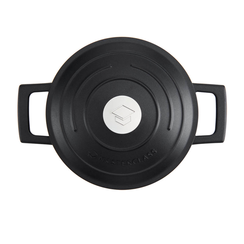 Masterclass Cast Aluminium 16cm Lightweight Round Casserole Dish - Black