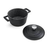 Masterclass Cast Aluminium 16cm Lightweight Round Casserole Dish - Black