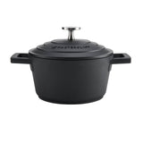 Masterclass Cast Aluminium 16cm Lightweight Round Casserole Dish - Black