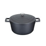 Masterclass Cast Aluminium 24cm Lightweight Round Casserole Dish - Black