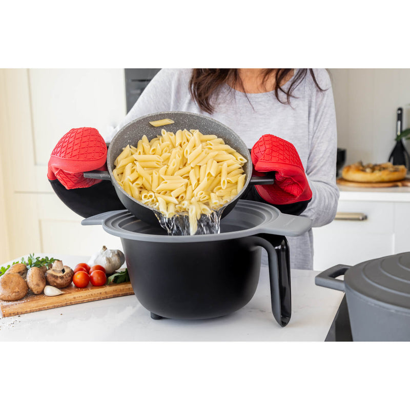 Masterclass 2-in-1 Collapsible Silicone Steam & Strain Colander