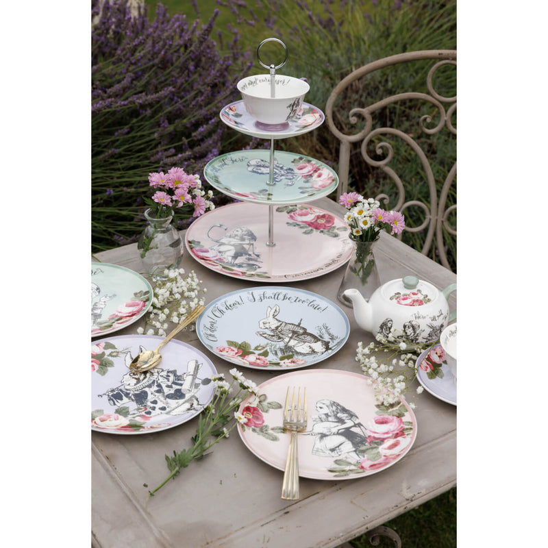 Mikasa V&A Alice In Wonderland Bone China 3-Tier Cake Stand